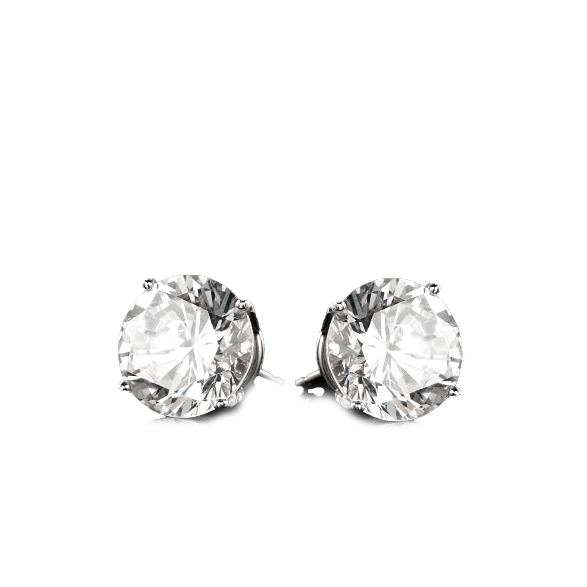 Diamond Stud Earring - Three Carats Each Ear