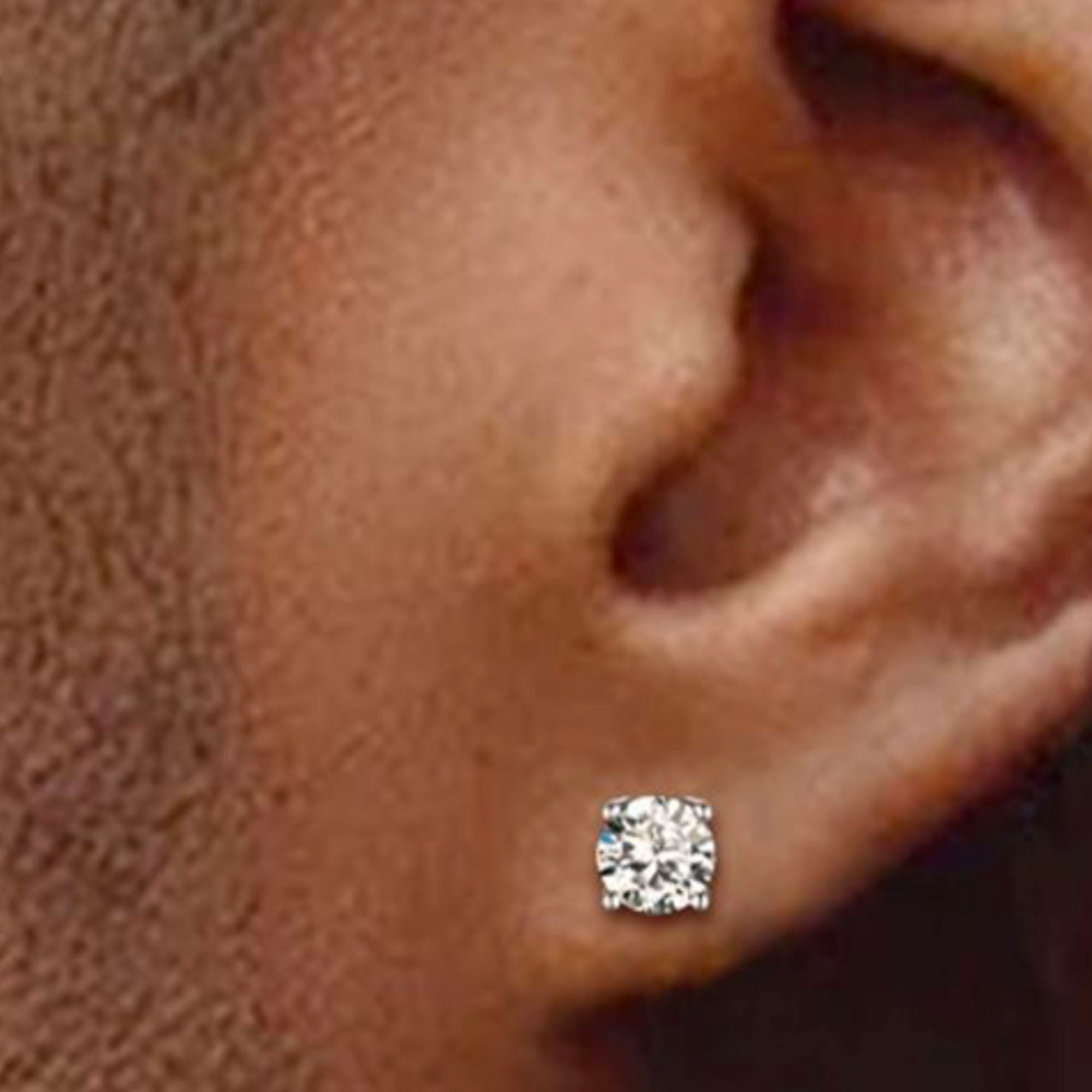 Diamond Stud Earrings - 2.50 Carats Each Ear