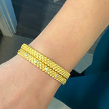 Only You Gold Bangle Bracelet with Diamonds