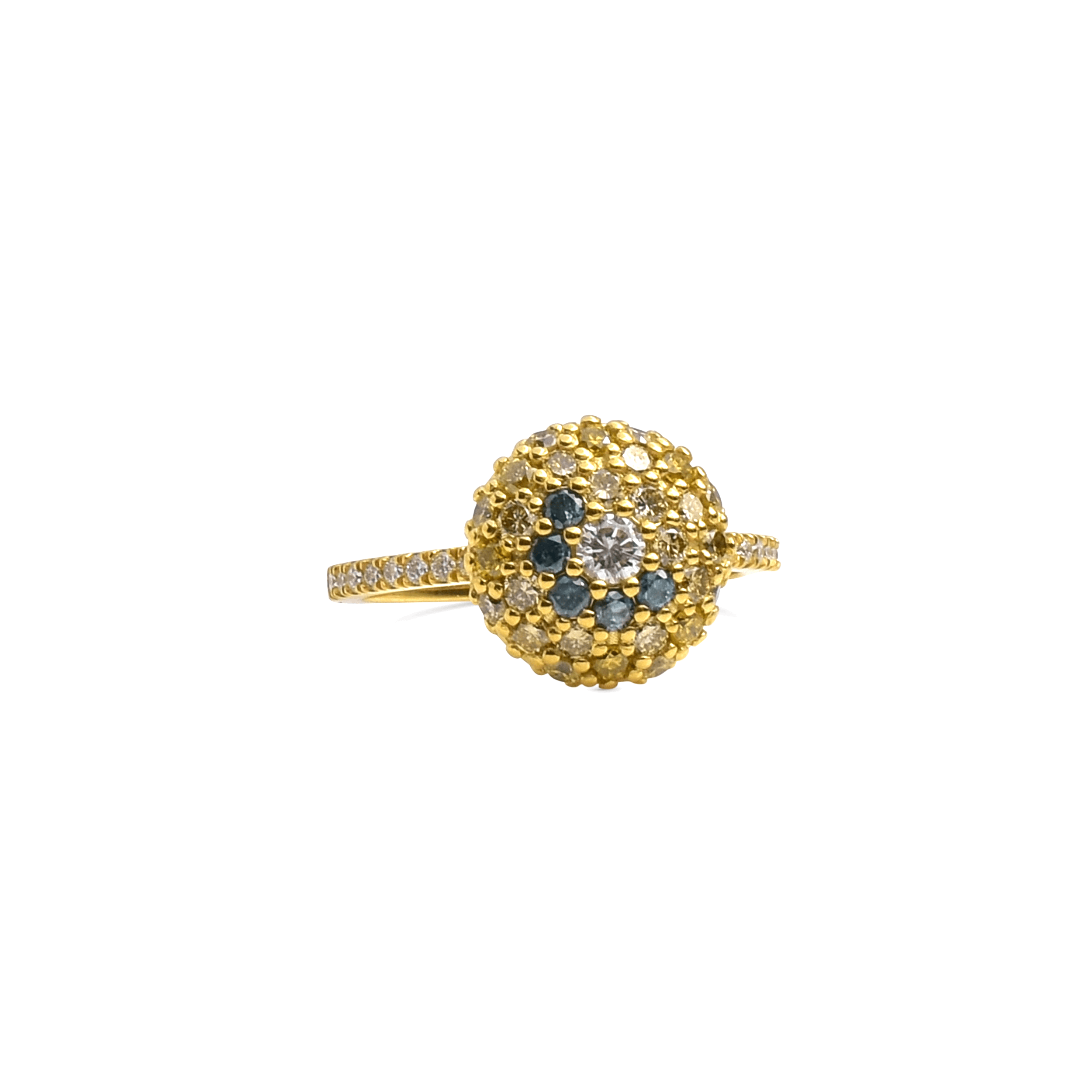 Ring-18-Karat Solid Yellow Gold With Diamonds For Women