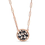 Gorgeous Black Diamond Necklace -  RED GOLD ®