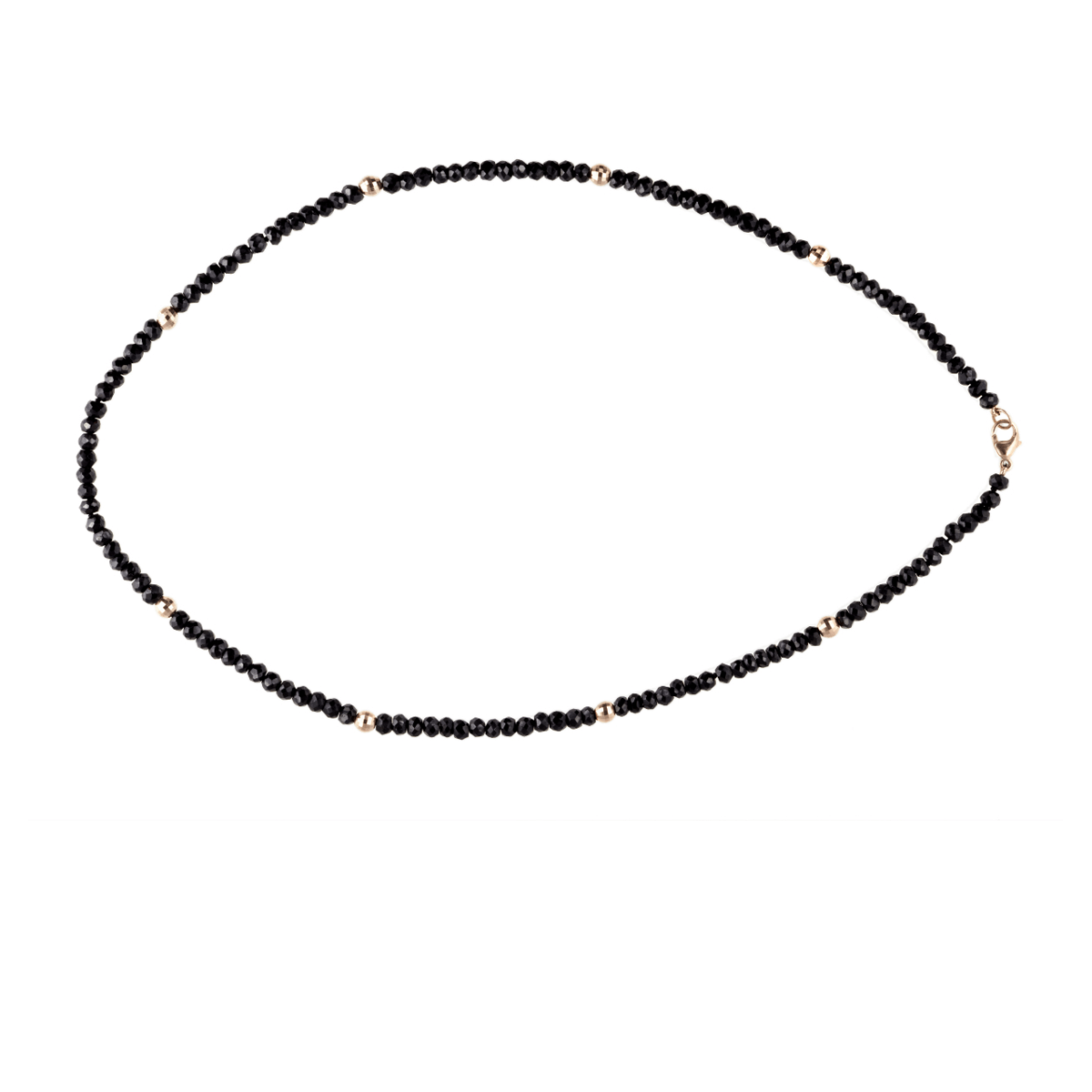 BLACK BEAD AND GOLD NECKLACE - Chris Aire Fine Jewelry & Timepieces