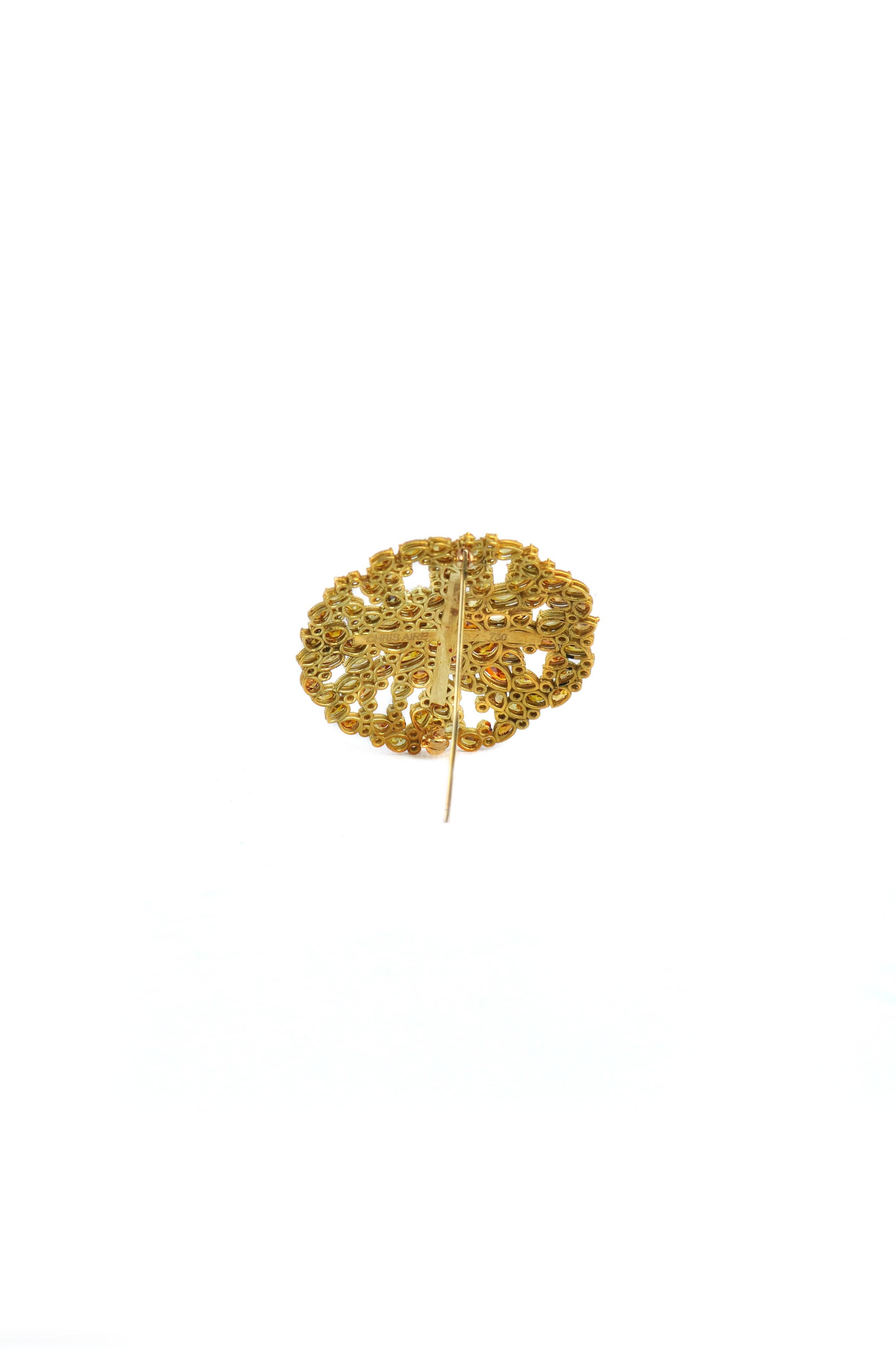 13.81 Carats Fancy Diamond Brooch and Necklace - Chris Aire Brooch - Chris Aire Fine Jewelry & Timepieces