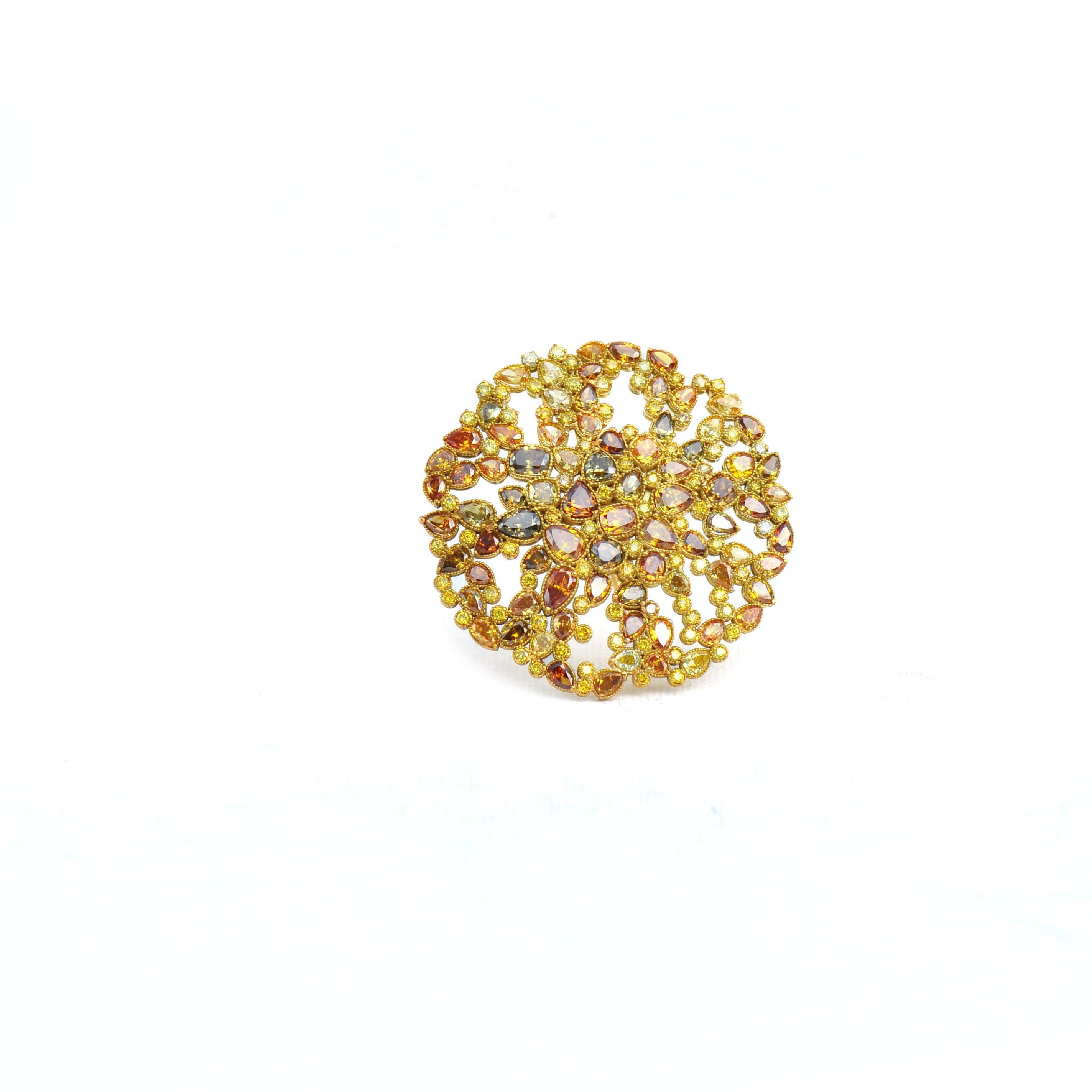 13.81 Carats Fancy Diamond Brooch and Necklace - Chris Aire Brooch - Chris Aire Fine Jewelry & Timepieces