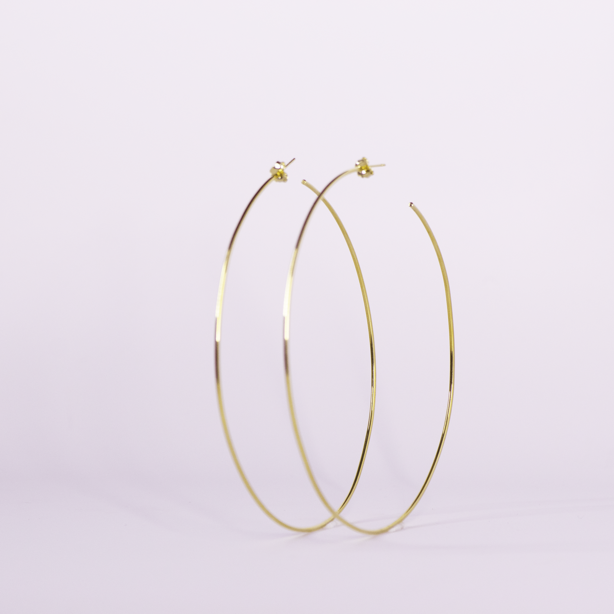 Yellow Gold Hoop Earrings - 18-Karat Solid Yellow Gold Extra-Wide Hoop Earrings - Audacious Hoop Earrings