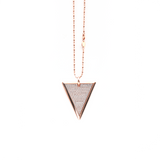 Tri-Tag Necklace - 14 Karat Amber Hue Gold Full Tri-Tag Diamond Necklace - Red Gold®