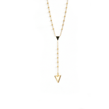 TRI-TAG ROSARY-GOLD NECKLACE
