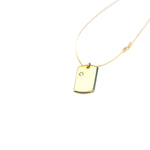 18K BABY DOG TAG WITH SOLITAIRE DIAMOND - Chris Aire Fine Jewelry & Timepieces