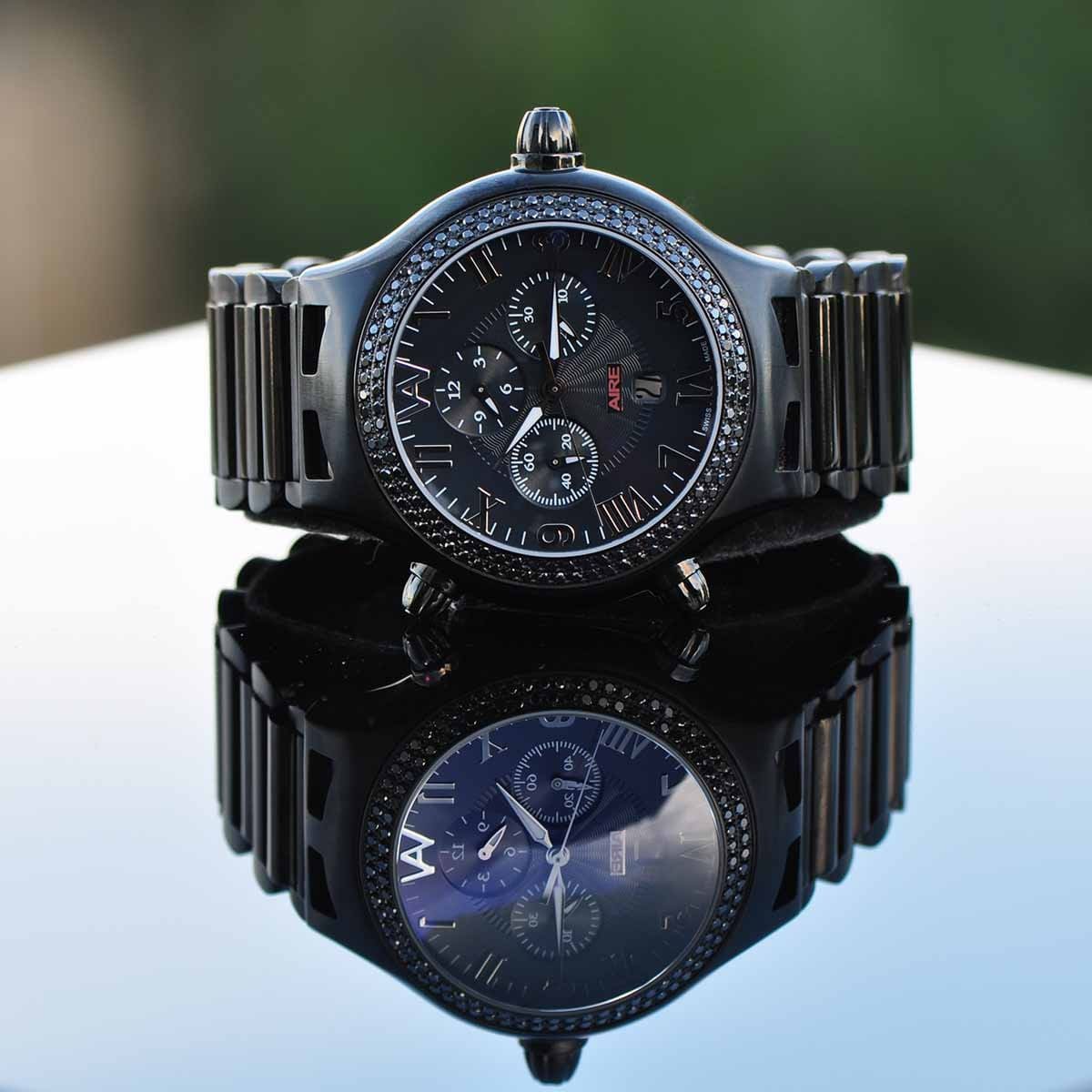 CHRIS AIRE WATCH - PARLAY BLACK DIAMOND CHRONOMATIC - Chris Aire Fine Jewelry & Timepieces