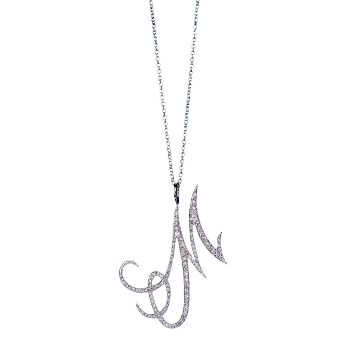 INITIAL DIAMOND NECKLACE - "GRAFITTI MONOGRAM" - Chris Aire Fine Jewelry & Timepieces