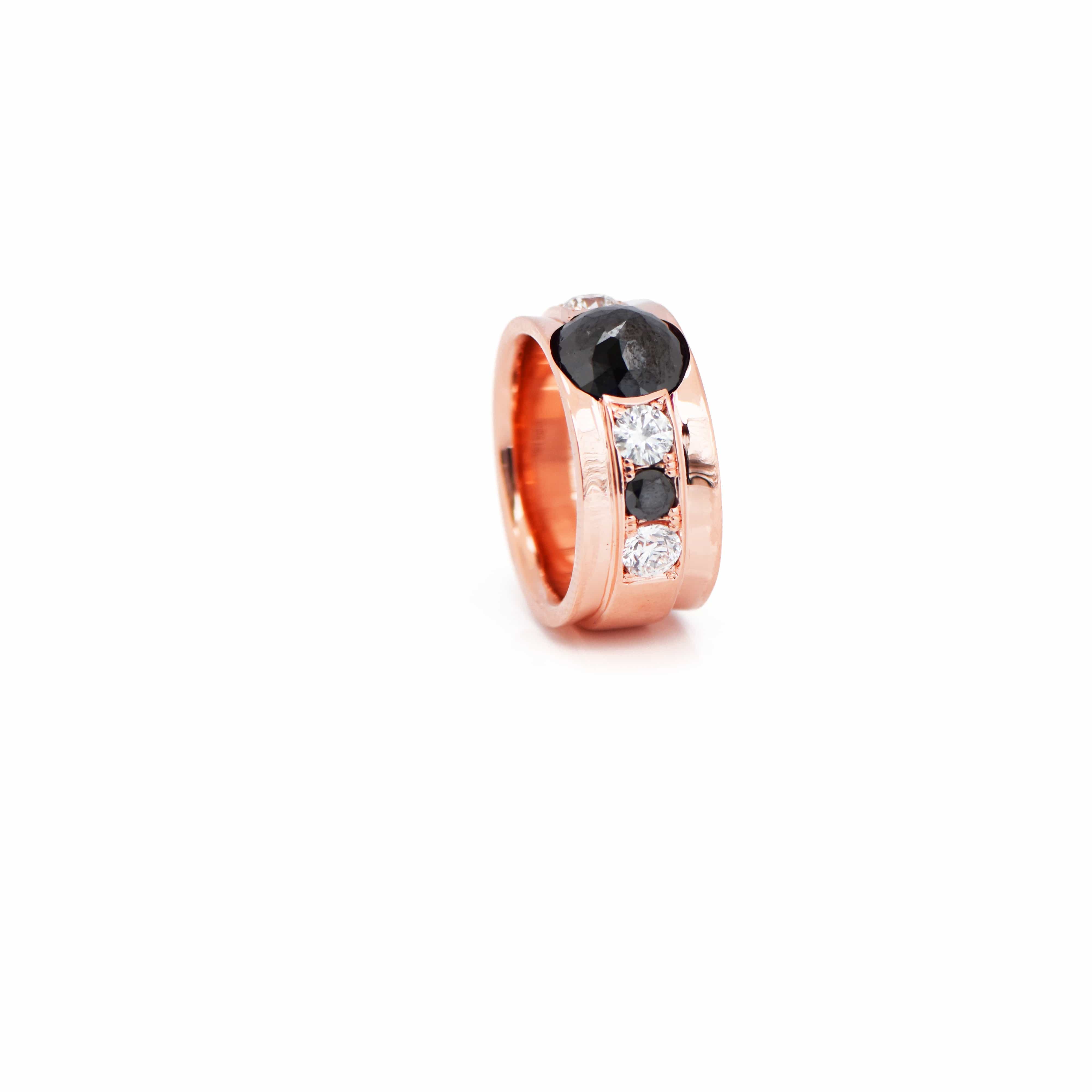 4.00 Carats Black and White Diamond Ring - Chris Aire Fine Jewelry & Timepieces