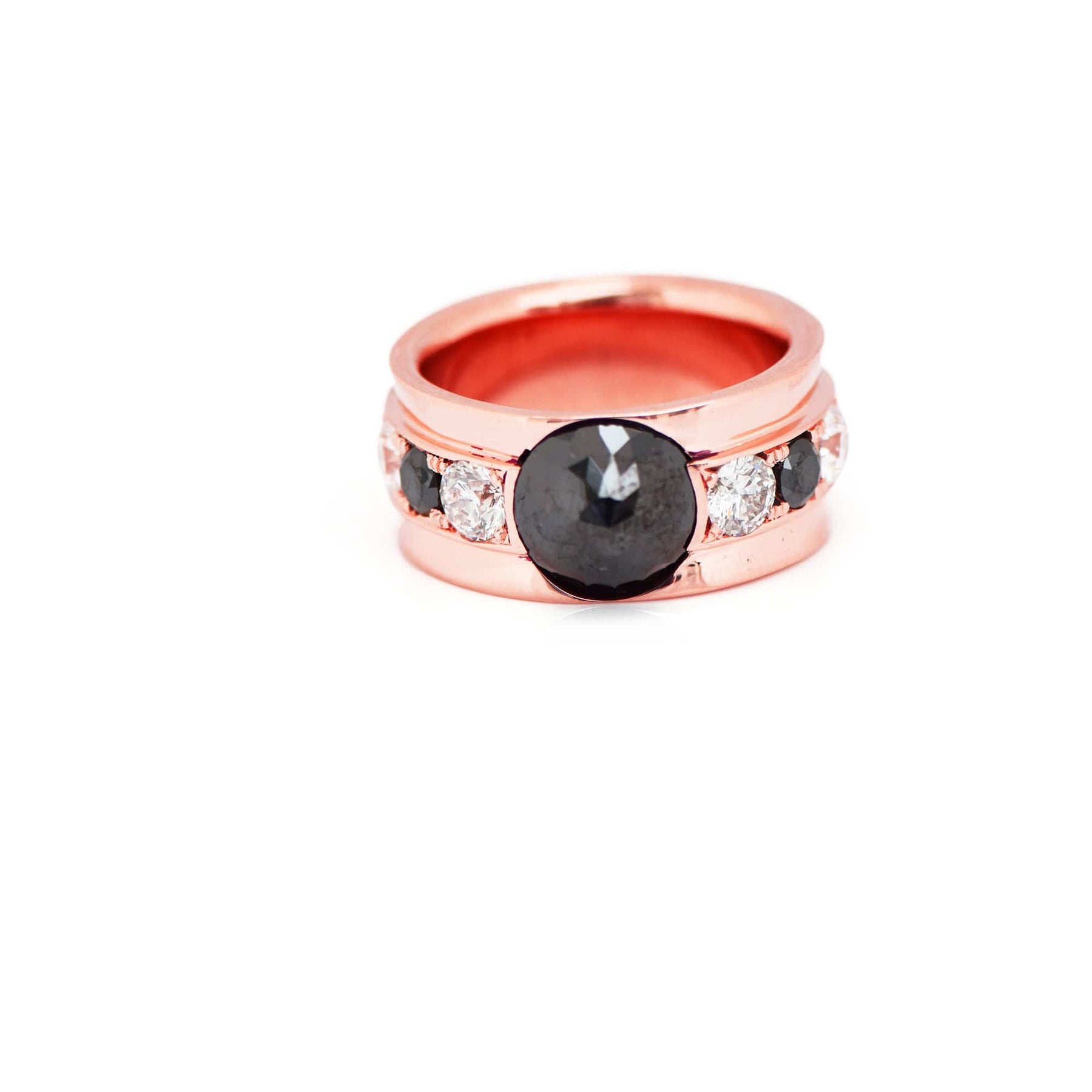 4.00 Carats Black and White Diamond Ring - Chris Aire Fine Jewelry & Timepieces