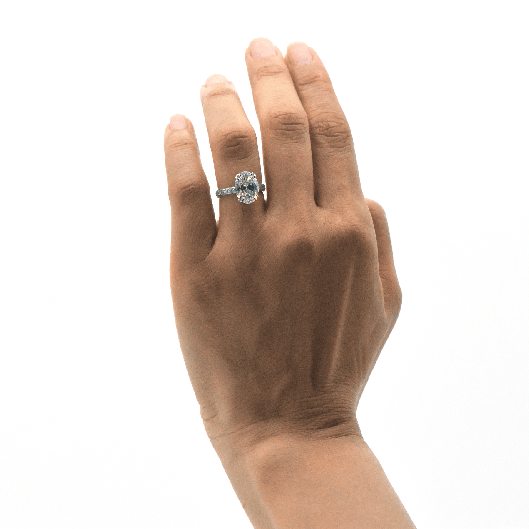 Oval Shape Diamond Halo Engagement Ring | Reve Diamonds