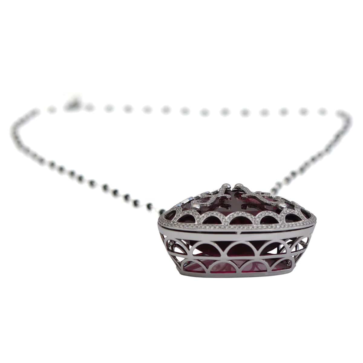 88 CARAT TOURMALINE DIAMOND  NECKLACE - WONDERFUL HEART - Chris Aire Fine Jewelry & Timepieces
