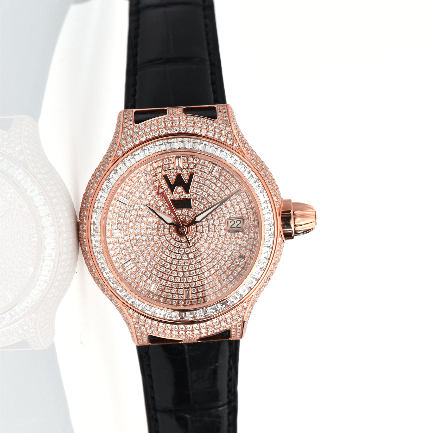 Solid diamond discount watch