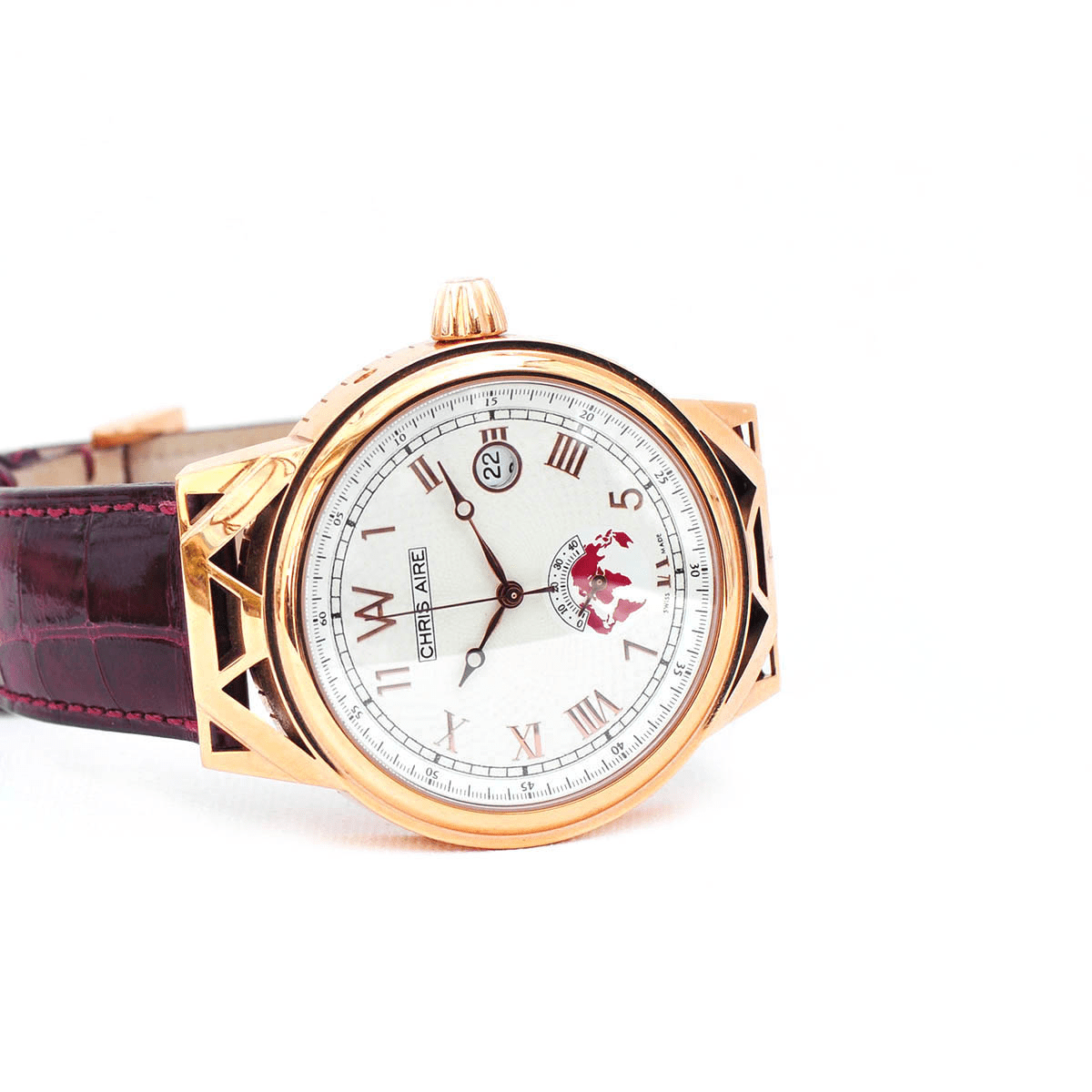 Men’s Gold Watch - Aire Capitol Hill Watch Swiss Made 18 Karat Solid Gold Power Reserve Luxury Rare Watch