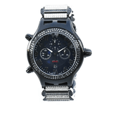 Watch - Aire Parlay Swiss Made Ambidextrous Chronograph Over-Sized Mens Black and White Diamonds Watch For Men