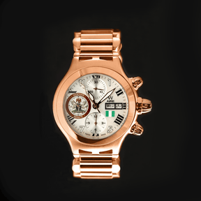 Watch - Aire Parlay Swiss Made Automatic Chronograph 18-Karat Solid Gold Watch For Men And Women - RED GOLD®