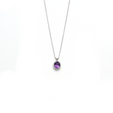 The Throne - Oval Shaped Amethyst Gemstone and Diamonds Necklace