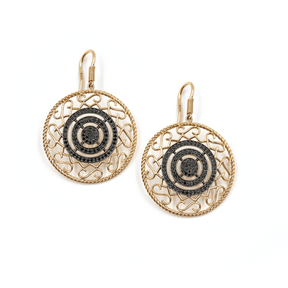 BLACK DIAMOND EARRINGS - CIRCLE OF FAITH - Chris Aire Fine Jewelry & Timepieces