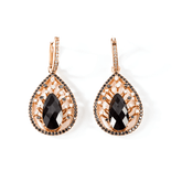 BLACK DIAMOND EARRING - PEAR MYSTERY - Chris Aire Fine Jewelry & Timepieces