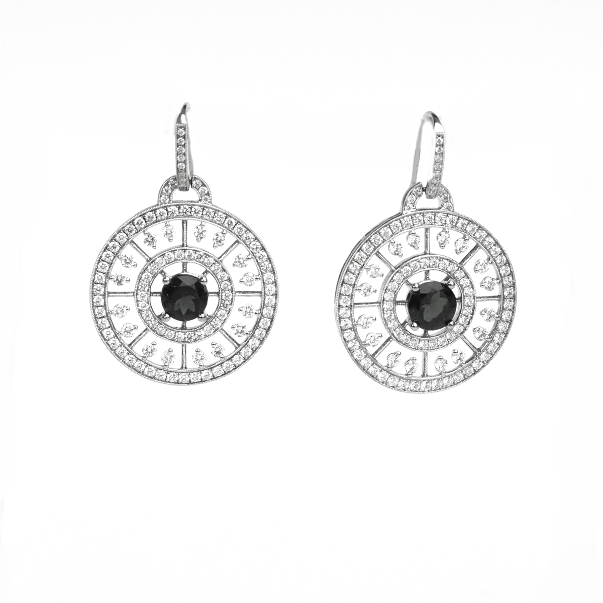 Women’s Diamond Earrings - Black and White Diamond Earrings-Duchess