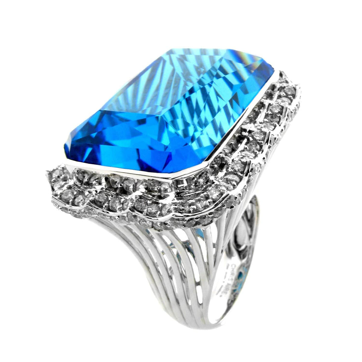 BLUE TOPAZ GEMSTONE RING - THE CZAR - Chris Aire Fine Jewelry & Timepieces