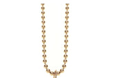 Solid Gold Necklace - 14-Karat Solid Amber hue beaded chain -  RED GOLD®