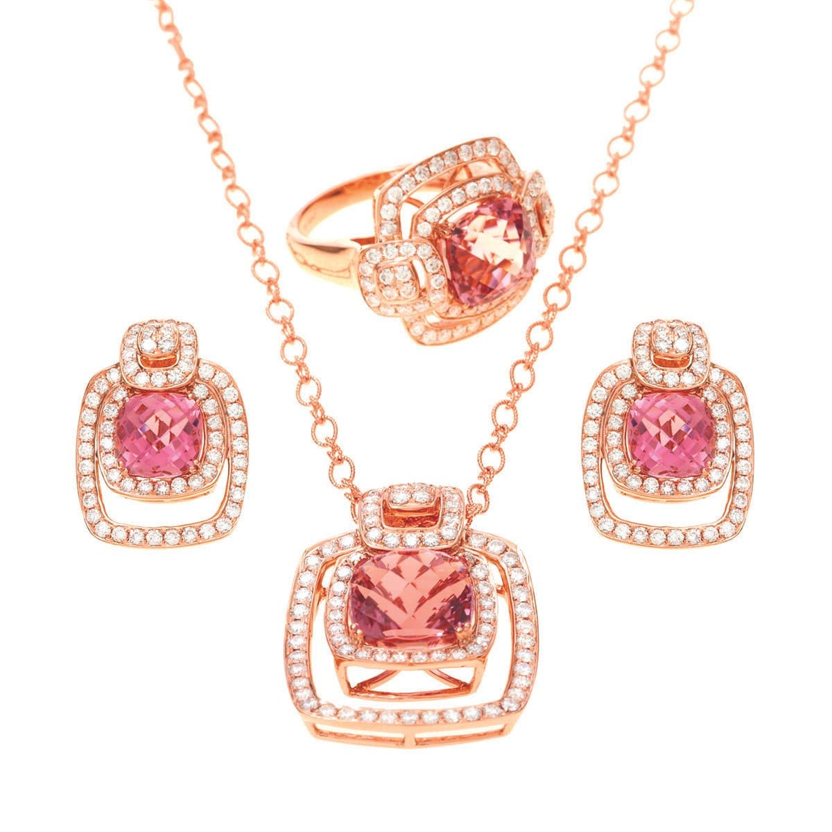 Heiress - 18 Karat Amber Hue Gold, Diamonds and Tourmaline Jewelry Set