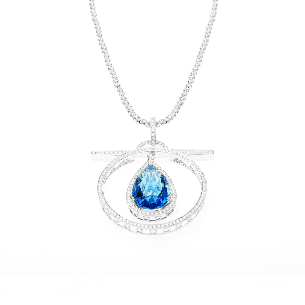 BLUE TOPAZ PENDANT - GENESIS - Chris Aire Fine Jewelry & Timepieces