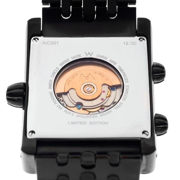 Watch - Aire Inner Circle Swiss Made Automatic Chronograph Limited Edition Black Watch For Men