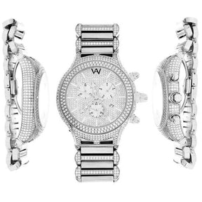 Watch - Aire Parlay Swiss Made Chronograph Over-Sized Diamond Watch For  Men