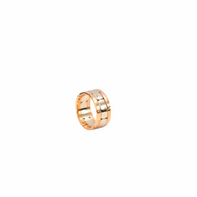CHRIS AIRE WEDDING BAND -  WIDE TWO TONE - Chris Aire Fine Jewelry & Timepieces