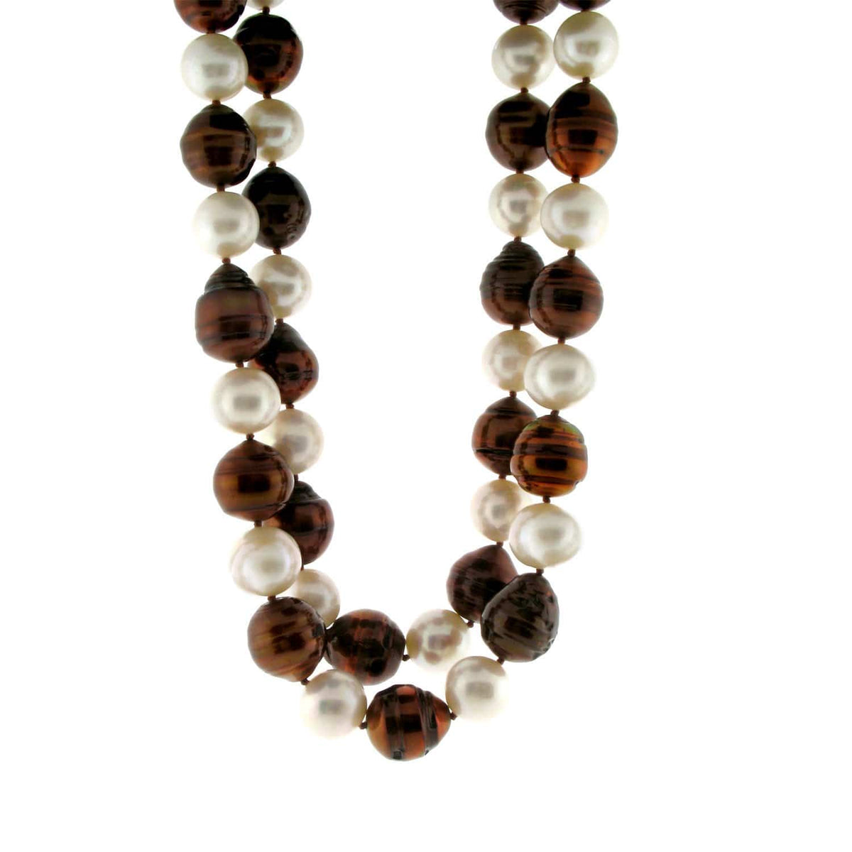 Mixed South Sea Baroque, Tahitian Keshi & Pearl Necklace - Aquarian Pearls