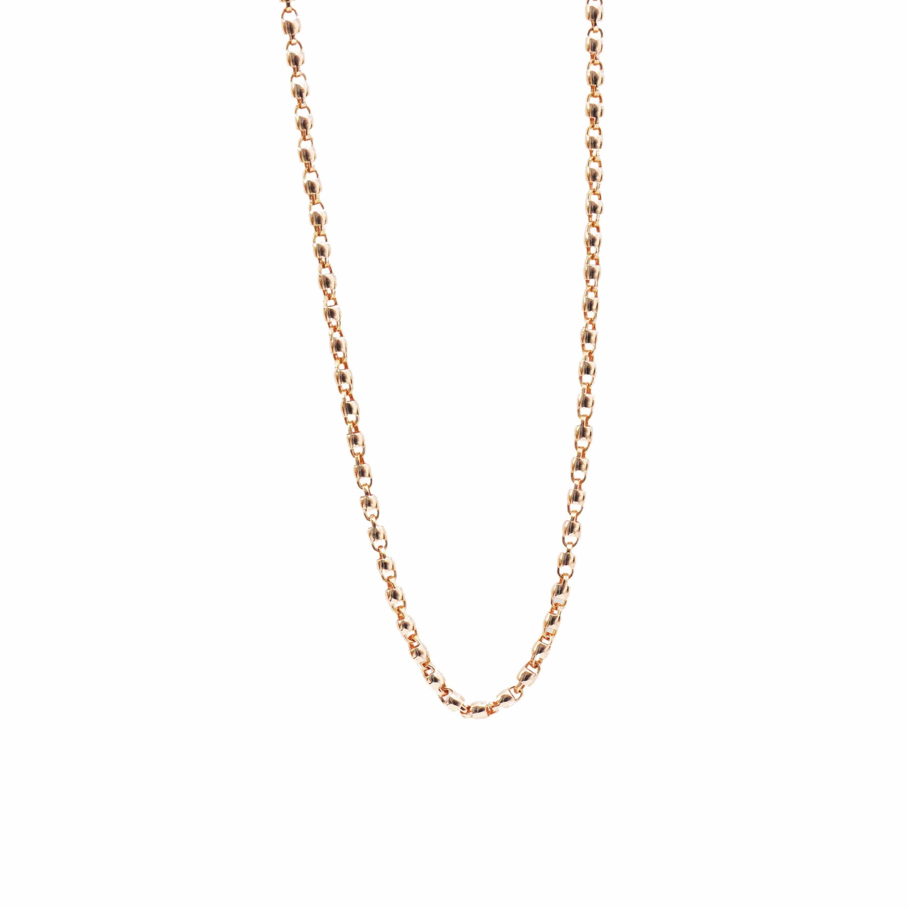 GOLD NECKLACE  - AFRICAN BEAD CHAIN - Chris Aire Fine Jewelry & Timepieces