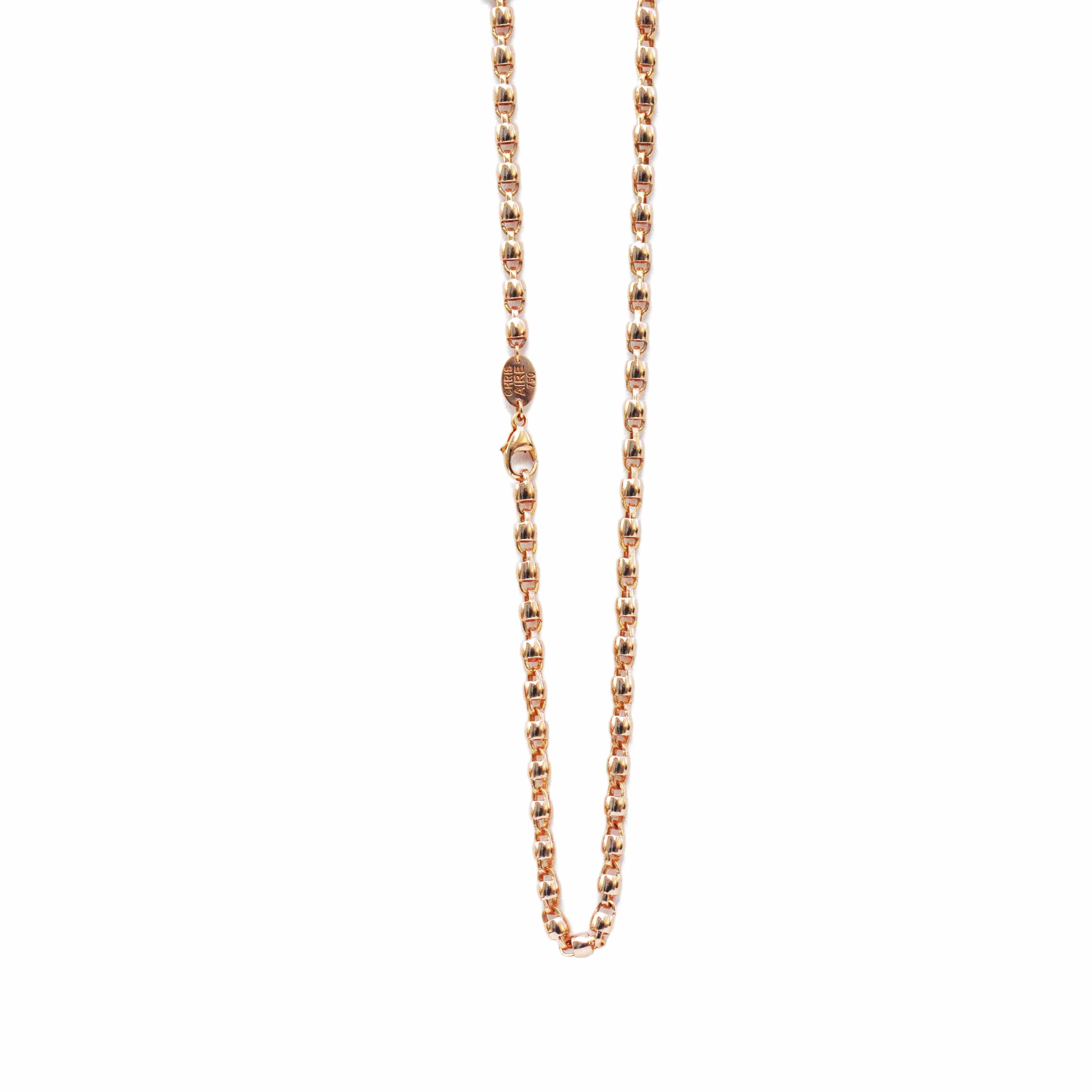 GOLD NECKLACE  - AFRICAN BEAD CHAIN - Chris Aire Fine Jewelry & Timepieces