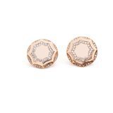 Macedonia Cufflinks -14K Amber Hue Gold, Diamond & Onyx Cufflinks  -  Red Gold®