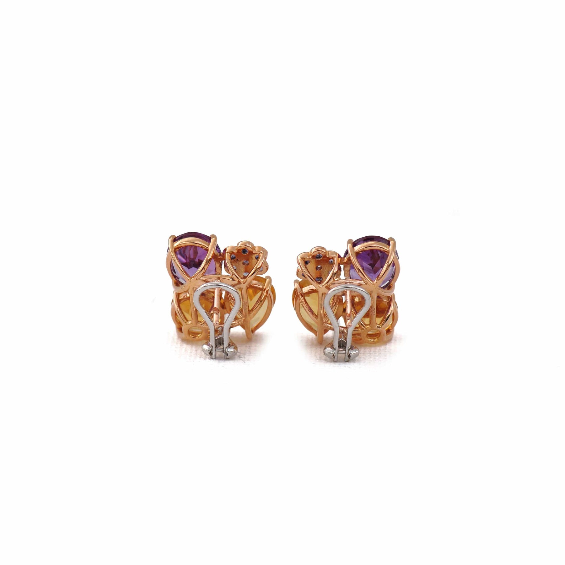 18 Karat Amber Hue Gold Gemstones Earrings – Hollywood Royalty Earrings - Chris Aire Fine Jewelry & Timepieces