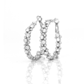 Chronicles - Diamond & White Gold Hoop Earrings
