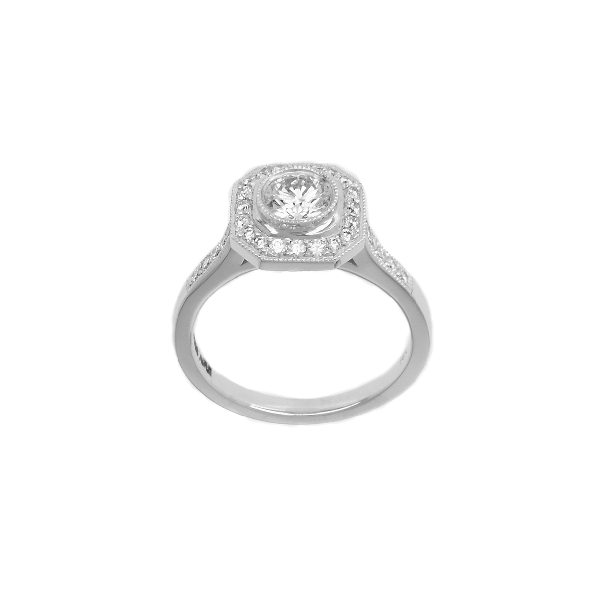 Engagement Ring - 18-Karat White Gold Diamond Ring