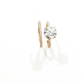 Engagement Ring - 18-Karat Yellow Gold and Natural Diamond Wedding Set