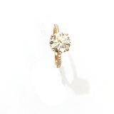 Engagement Ring - 18-Karat Yellow Gold With One Carat Center Diamond