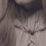 Open Heart - White Gold and Heart Diamond Necklace