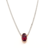 Power Necklace - Diamonds and Rubellite Gemstone