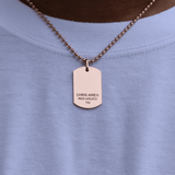 Gold Dog Tag - 18-Karat Amber Hue Gold Dog Tag (Customizable)