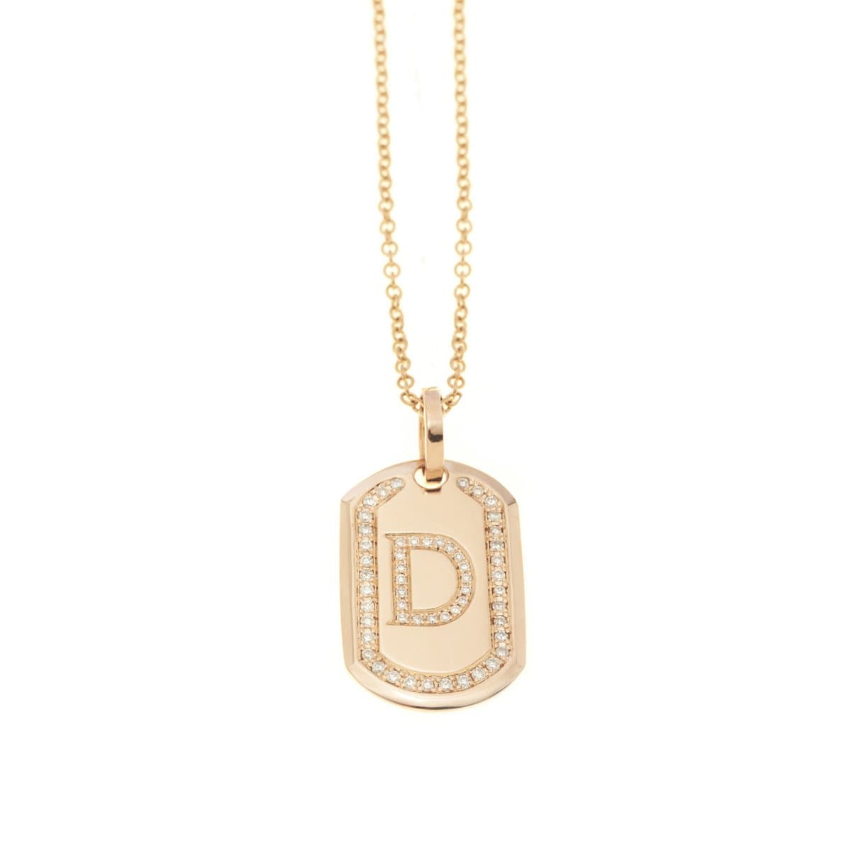 AIRE SMALL DIAMOND DOG TAG - Chris Aire Fine Jewelry & Timepieces