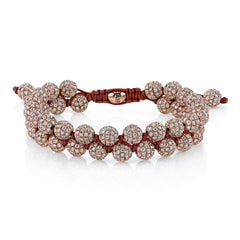 18 KARAT GOLD DIAMOND  FLOODED BEAD BRACELET - Chris Aire Fine Jewelry & Timepieces