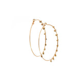 Diamonds and Gold Hoop Earrings - 18-Karat Amber Hue Gold Fancy Diamond Medley Hoop Earrings - Red Gold®