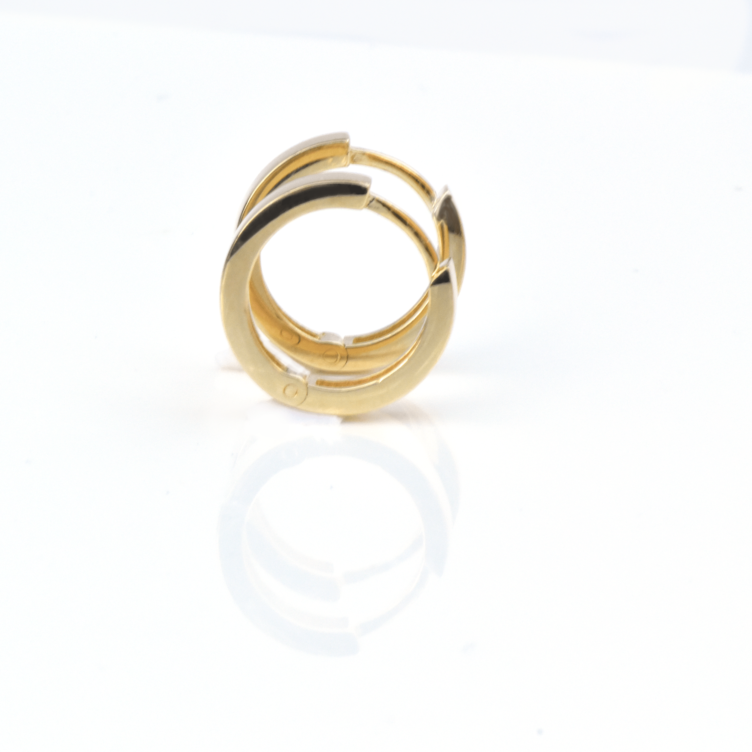 Yellow Gold Hoop Earrings -14-Karat Solid Yellow Gold Lightweight Huggies - Huggies Earrings