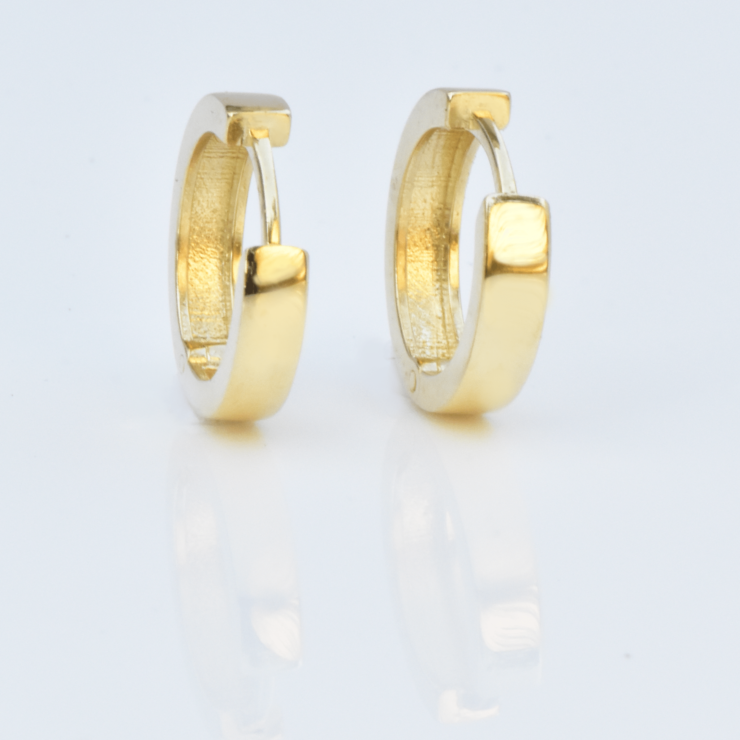 Yellow Gold Hoop Earrings -14-Karat Solid Yellow Gold Lightweight Huggies - Huggies Earrings